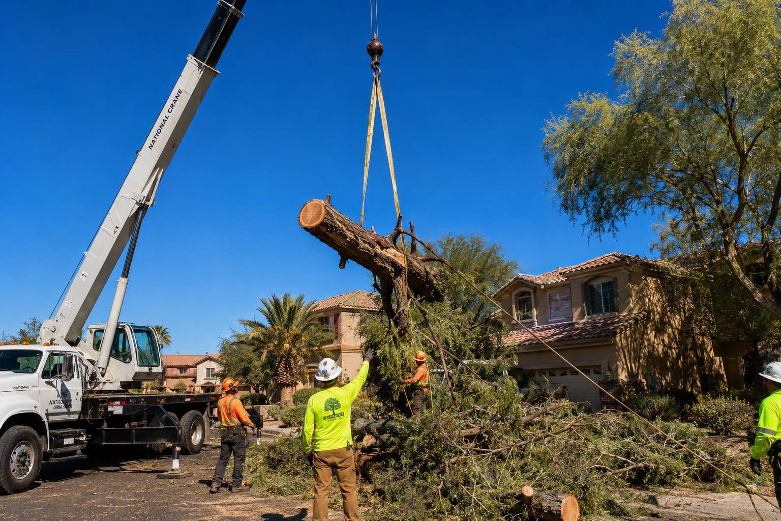 Emergency tree removal and crane service