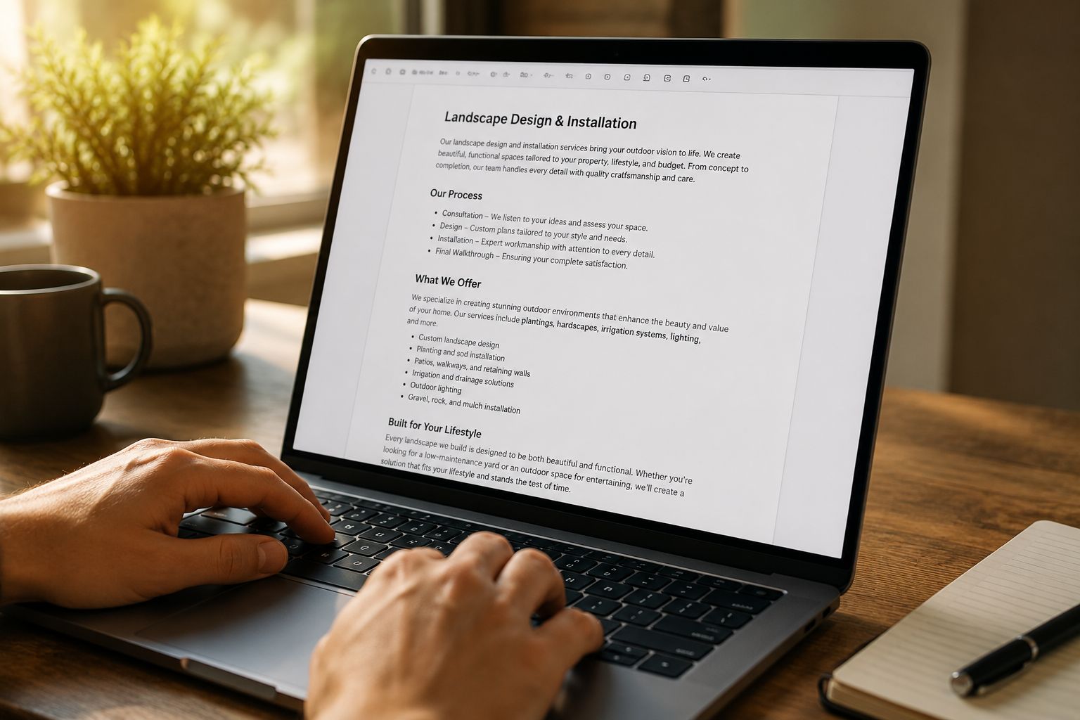 SEO content writing for landscapers, pest control companies, and arborists in the desert Southwest